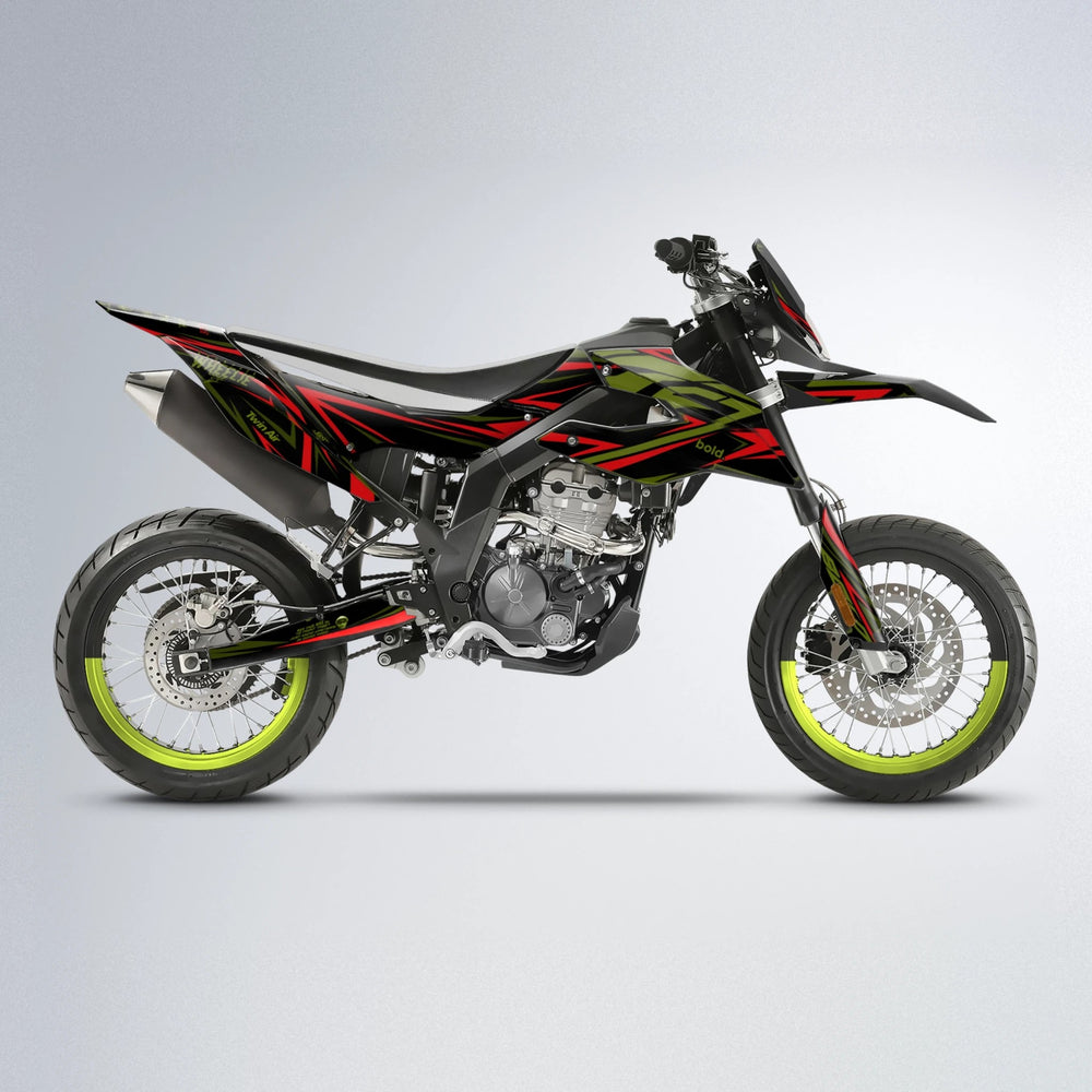 ALIN Aprilia SX 125 supermoto graphics kit in Olive