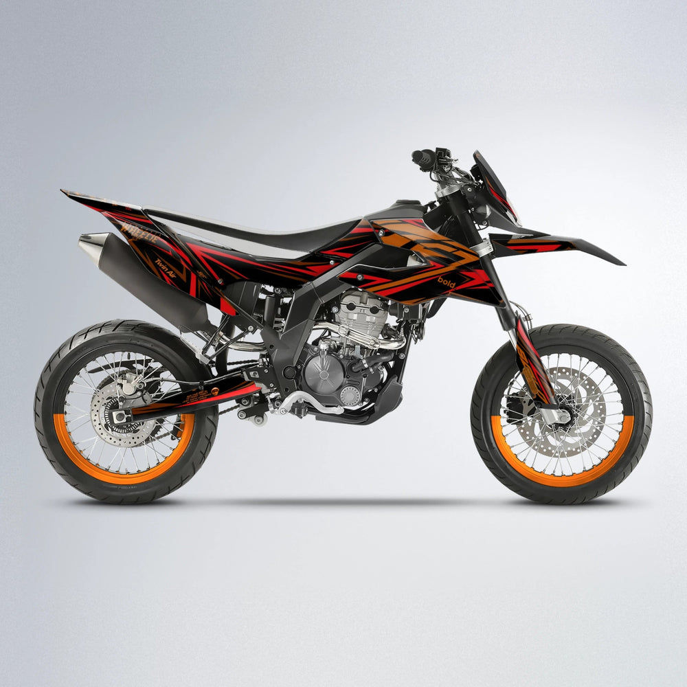 ALIN Aprilia SX 125 supermoto graphics kit in Orange