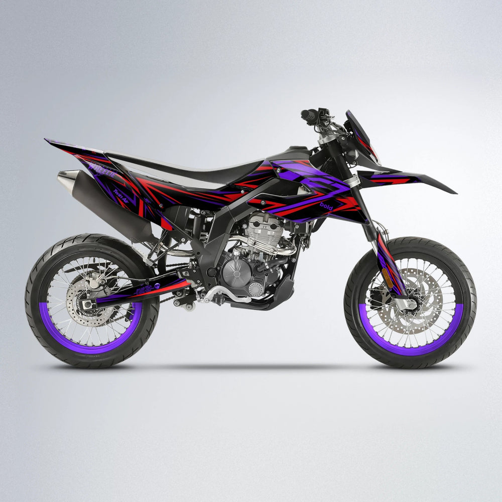 ALIN Aprilia SX 125 supermoto graphics kit in Purple