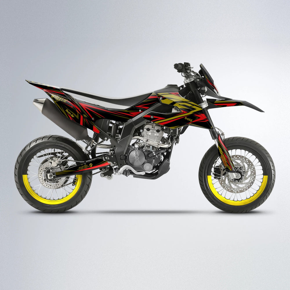 ALIN Aprilia SX 125 supermoto graphics kit in Yellow