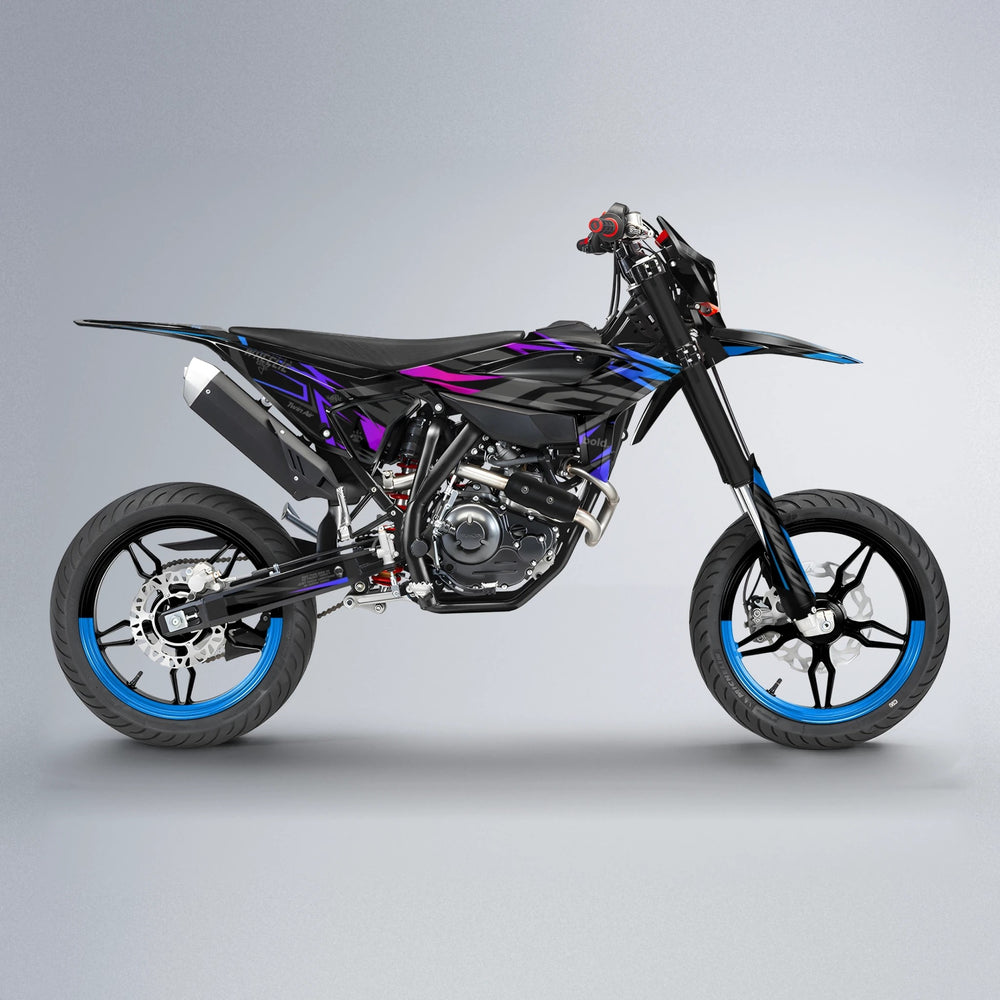 ALIN Beta supermoto graphics kit in Blue Purple Fade
