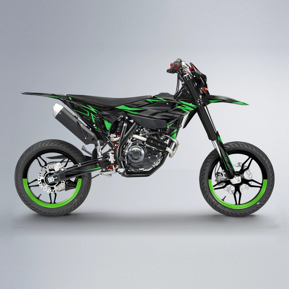 ALIN Beta supermoto graphics kit in Green