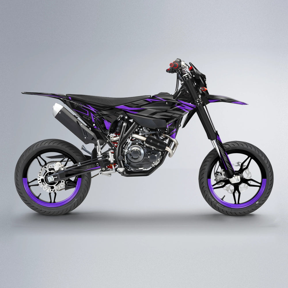 ALIN Beta supermoto graphics kit in Purple
