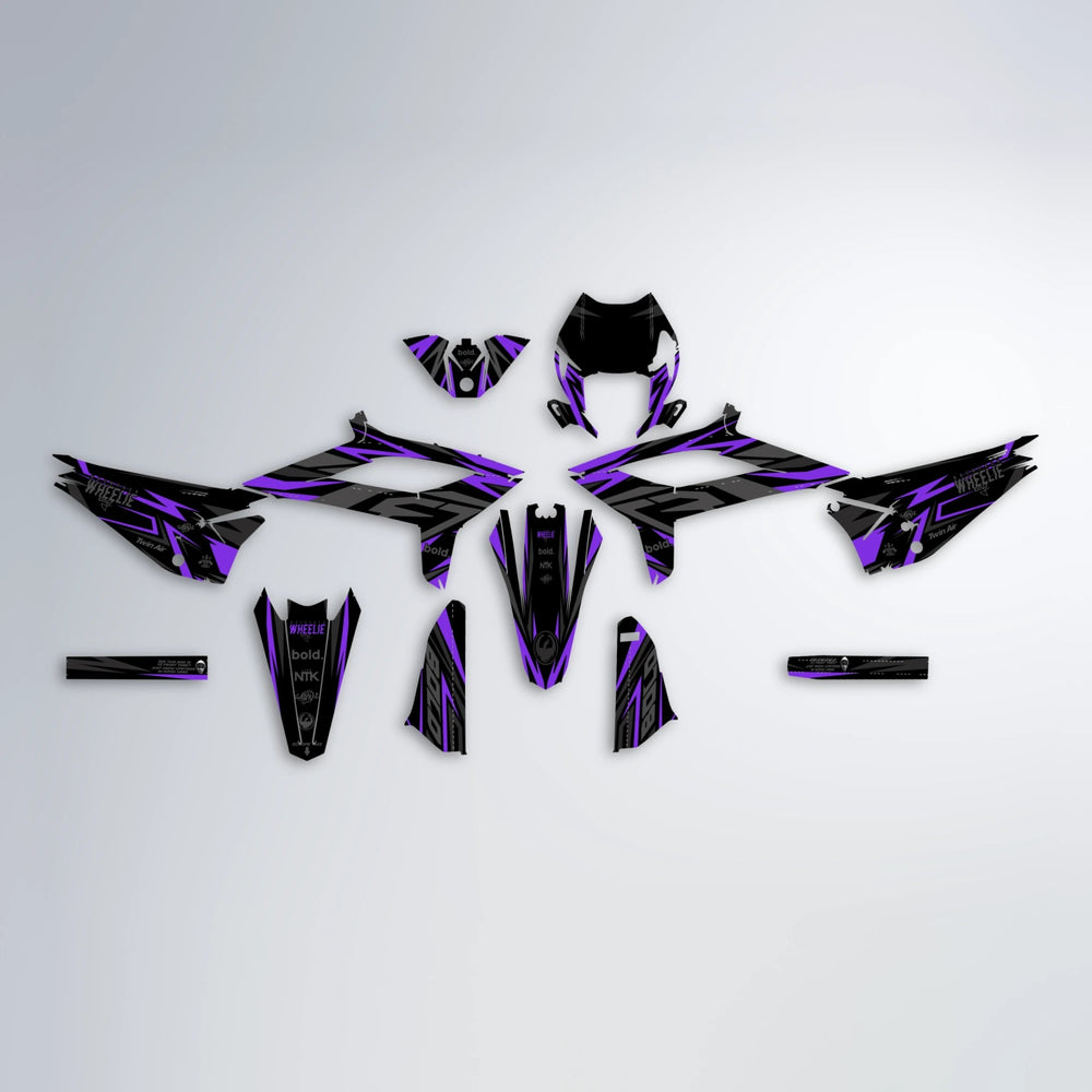ALIN Beta graphics kit parts layout in Purple