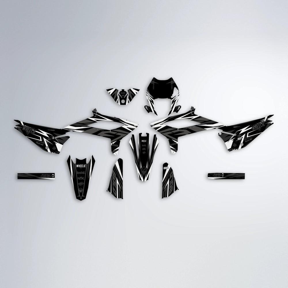 ALIN Beta graphics kit parts layout in White