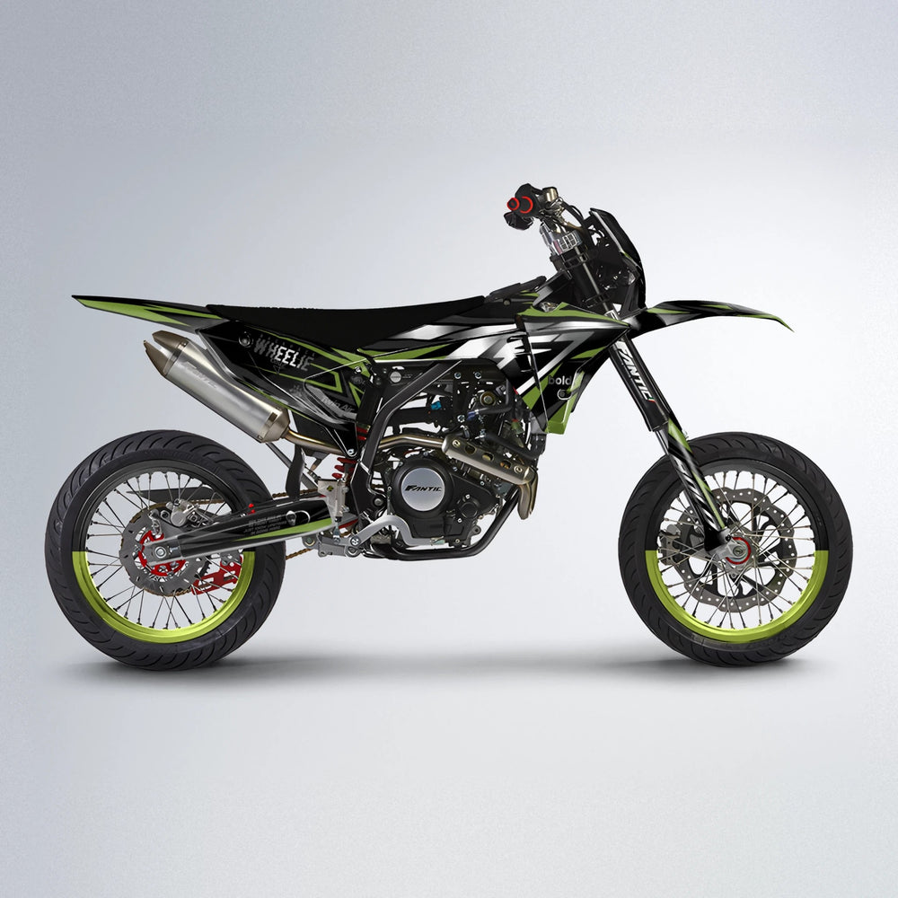 ALIN Fantic supermoto graphics kit in Olive