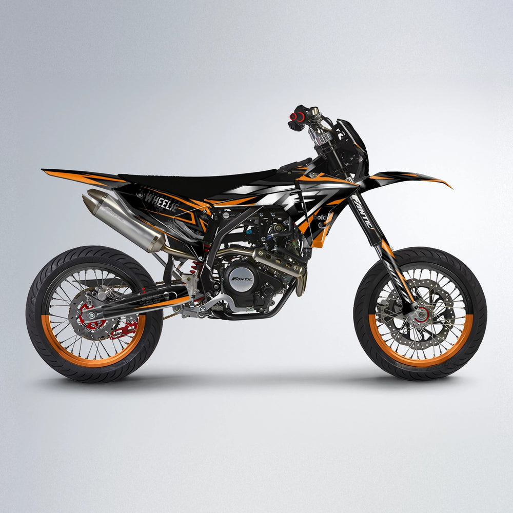ALIN Fantic supermoto graphics kit in Orange