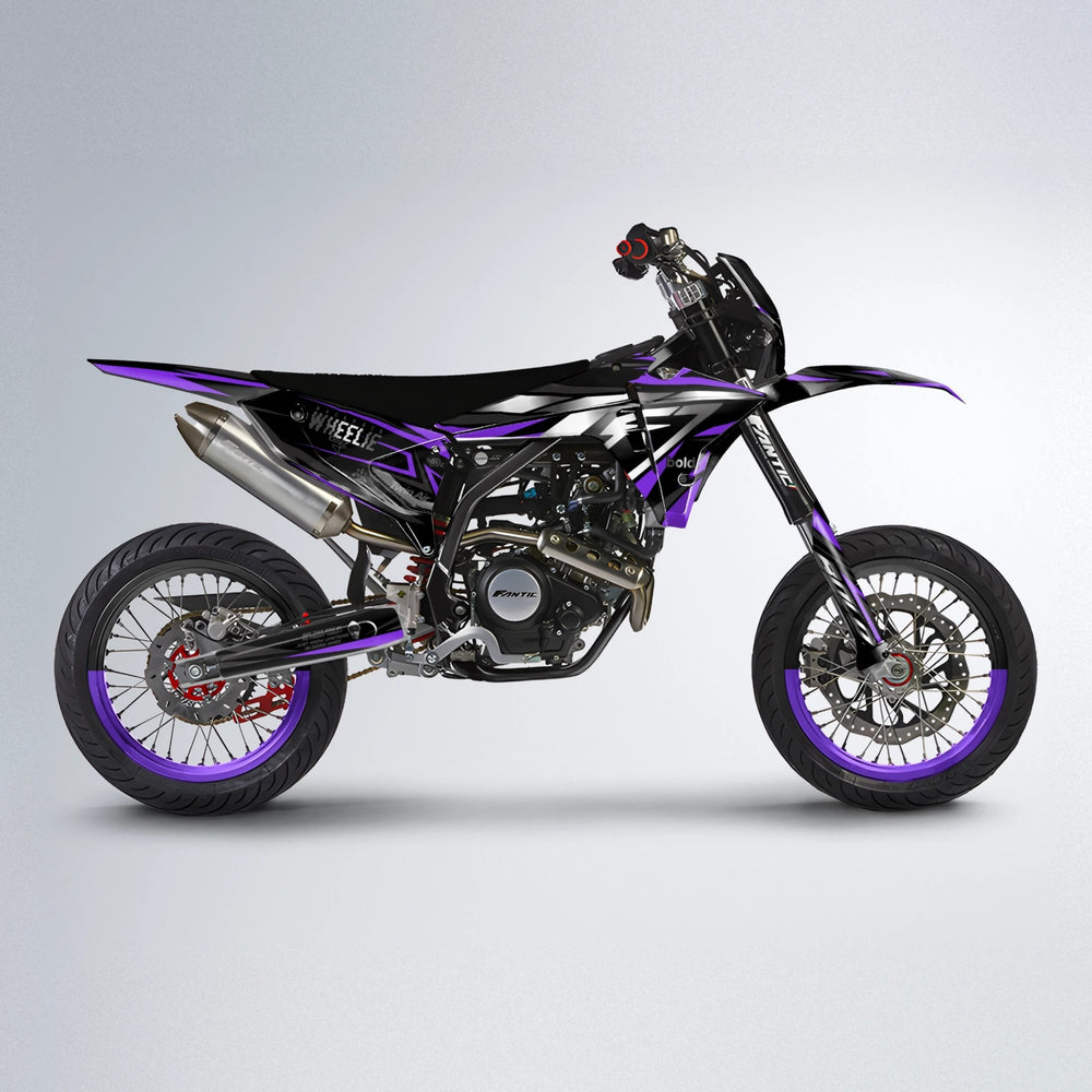 ALIN Fantic supermoto graphics kit in Purple
