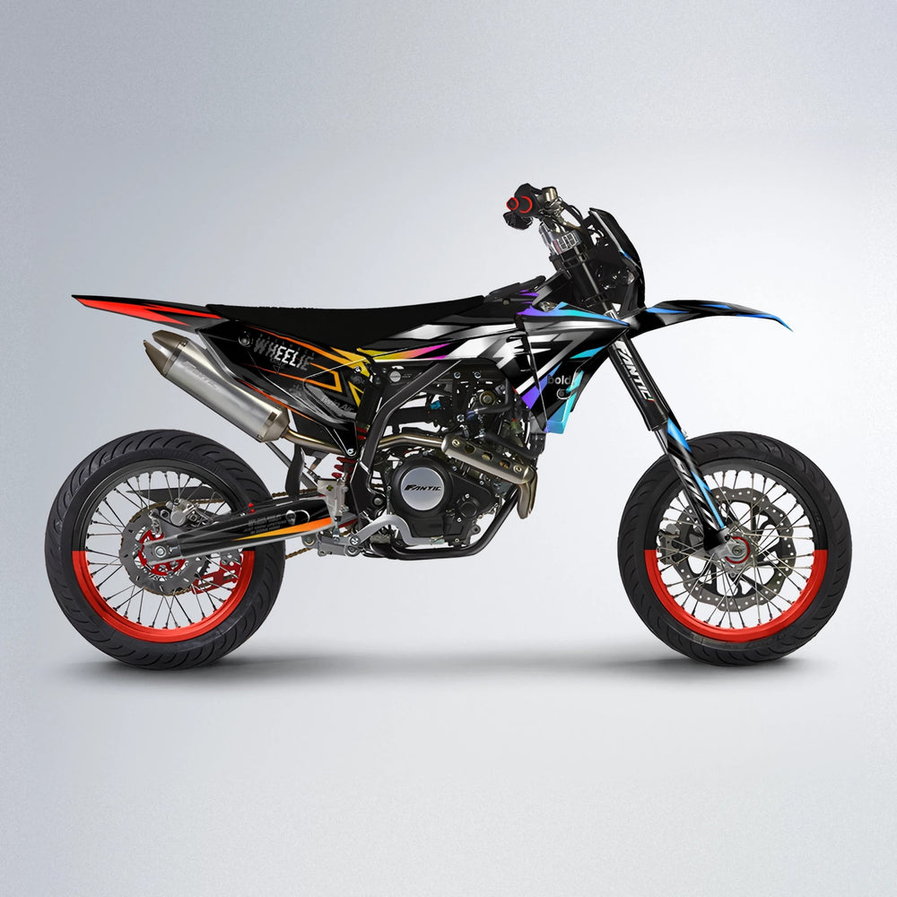 ALIN Fantic supermoto graphics kit in Sunset Fade