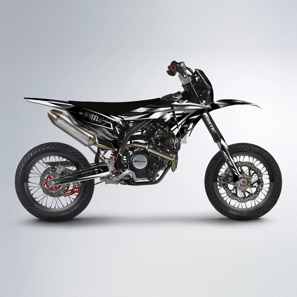 ALIN Fantic supermoto graphics kit in White