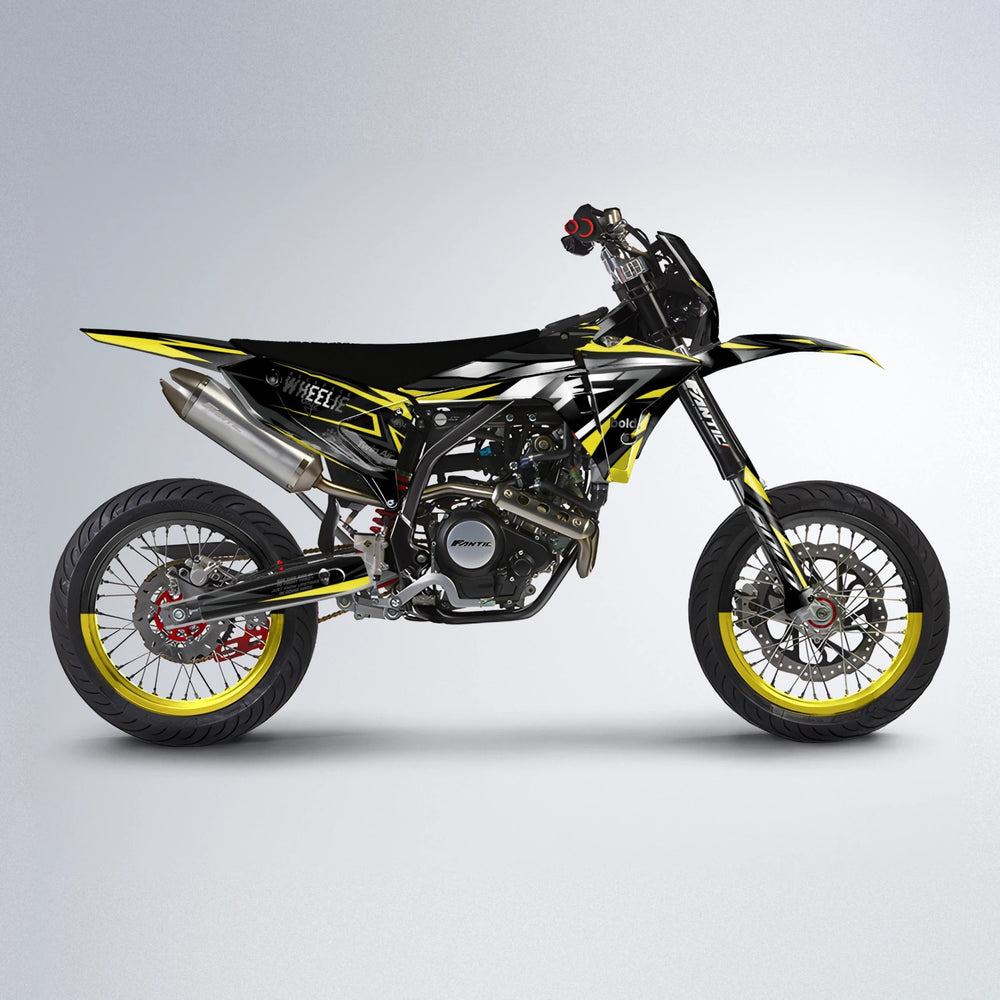 ALIN Fantic supermoto graphics kit in Yellow