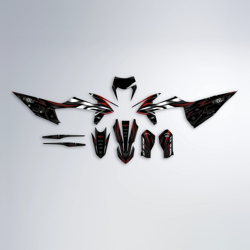 ALIN graphics kit parts layout in Black & Red