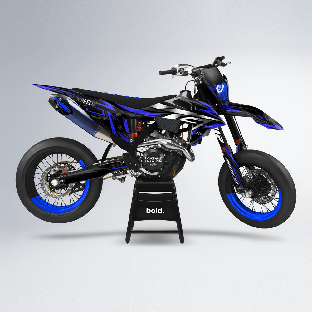 ALIN supermoto graphics kit in Blue
