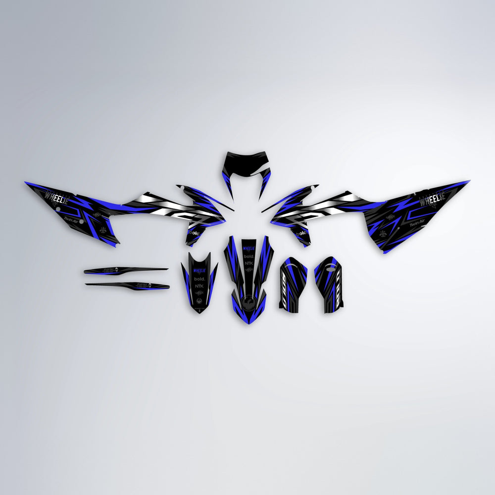 ALIN graphics kit parts layout in Blue