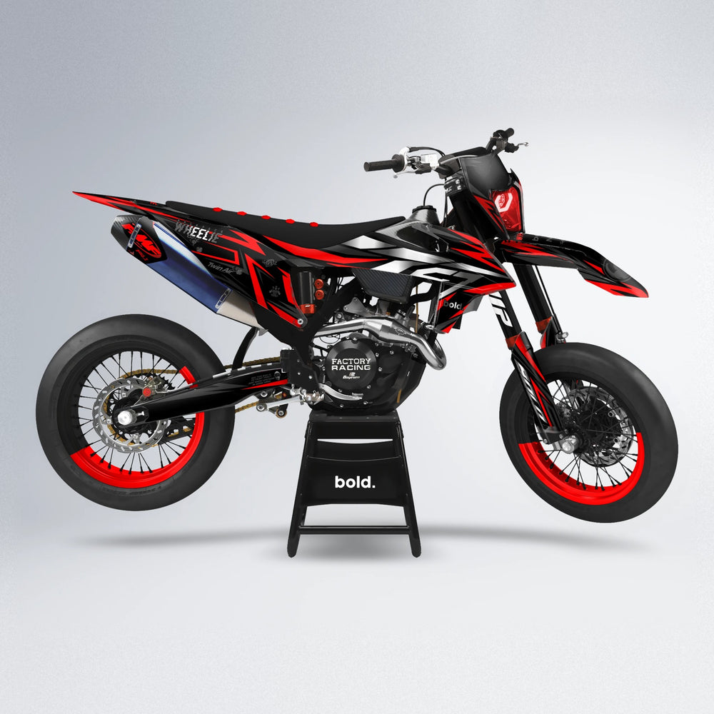 ALIN supermoto graphics kit in Custom Colour