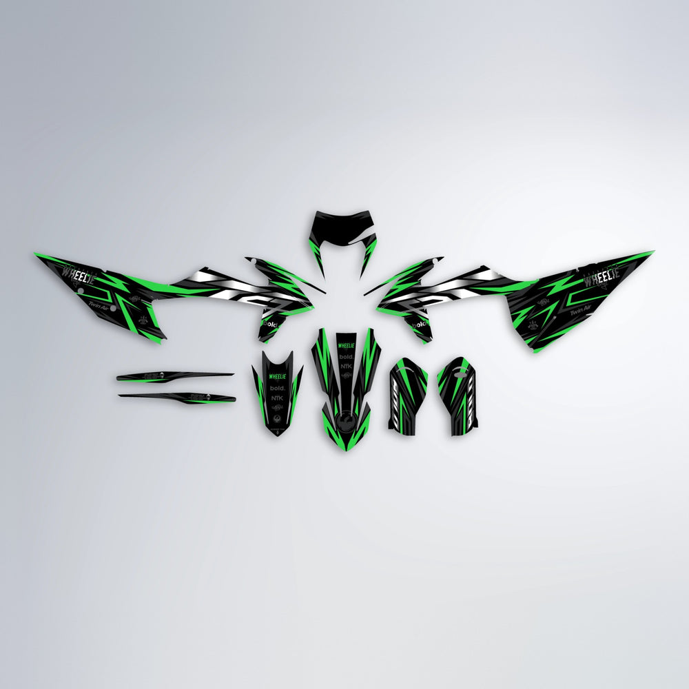 ALIN graphics kit parts layout in Green