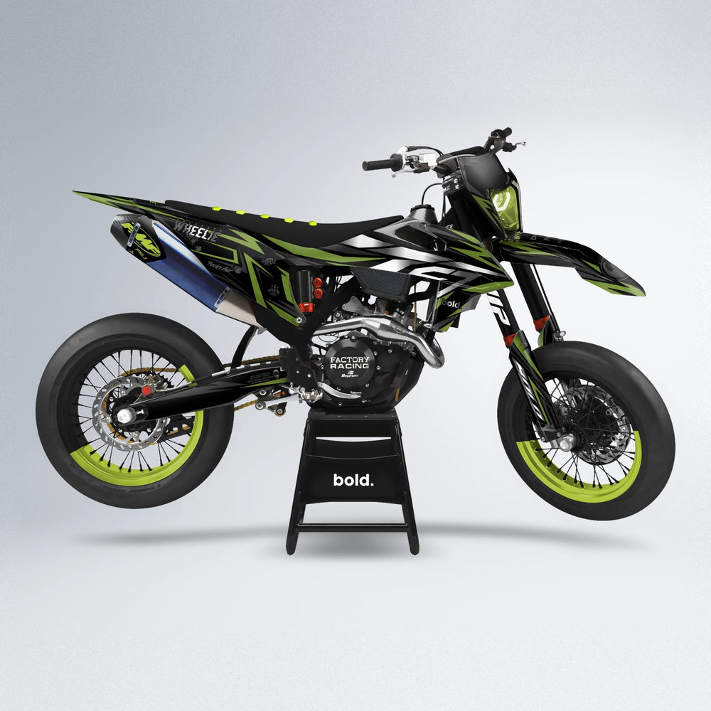 ALIN supermoto graphics kit in Olive