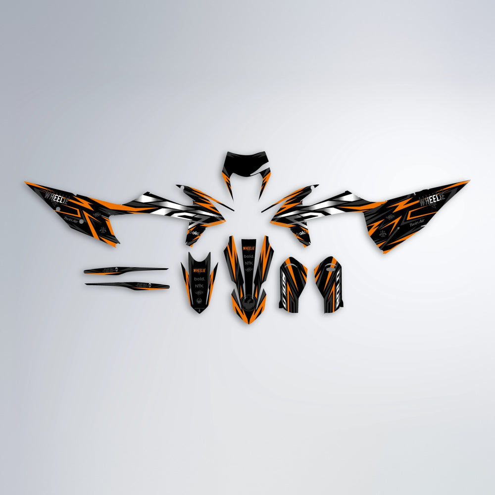 ALIN graphics kit parts layout in Orange