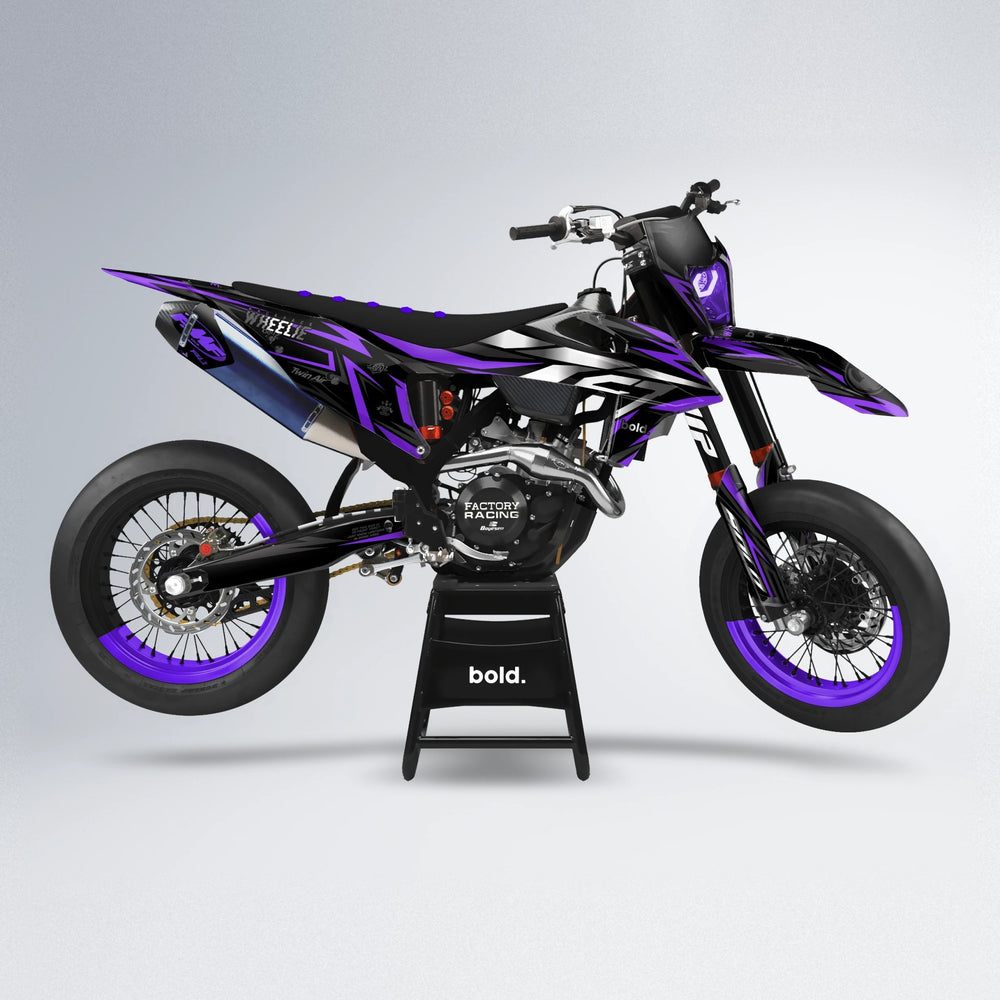 ALIN supermoto graphics kit in Purple