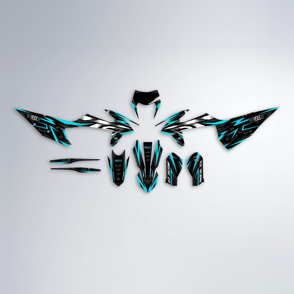 ALIN graphics kit parts layout in Teal