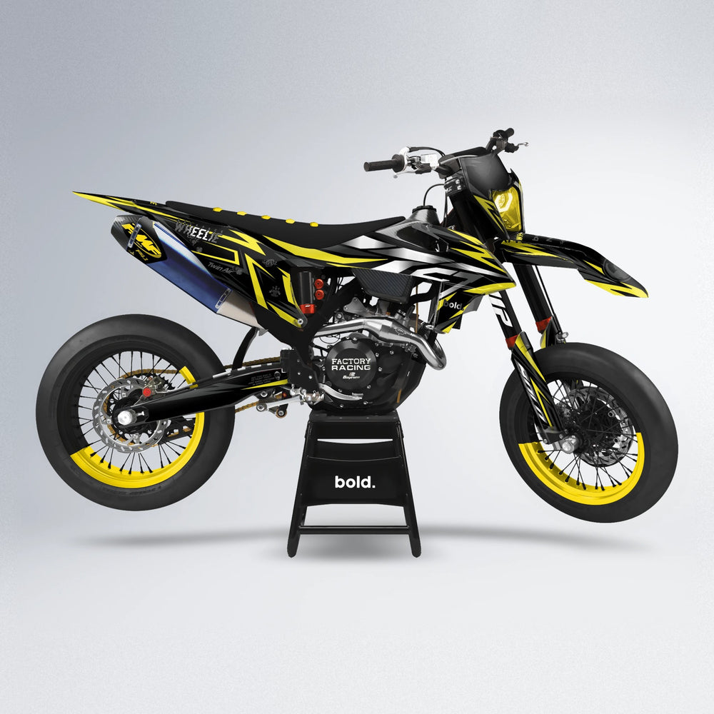 ALIN supermoto graphics kit in Yellow