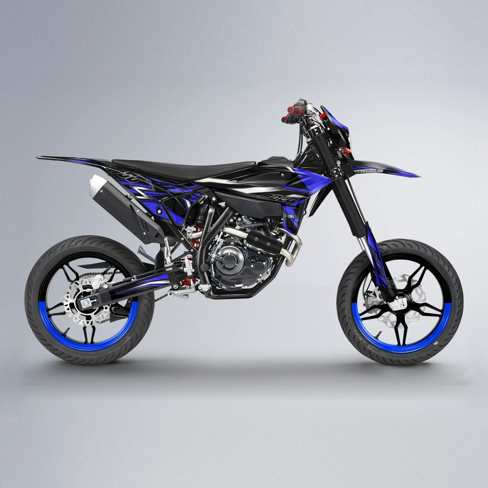 ALIN V2 Beta supermoto graphics kit in Blue