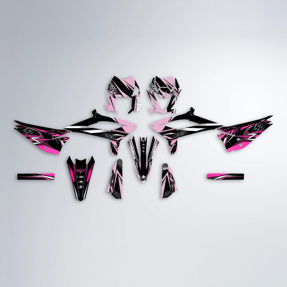 ALIN V2 Beta graphics kit parts layout in Flamingo