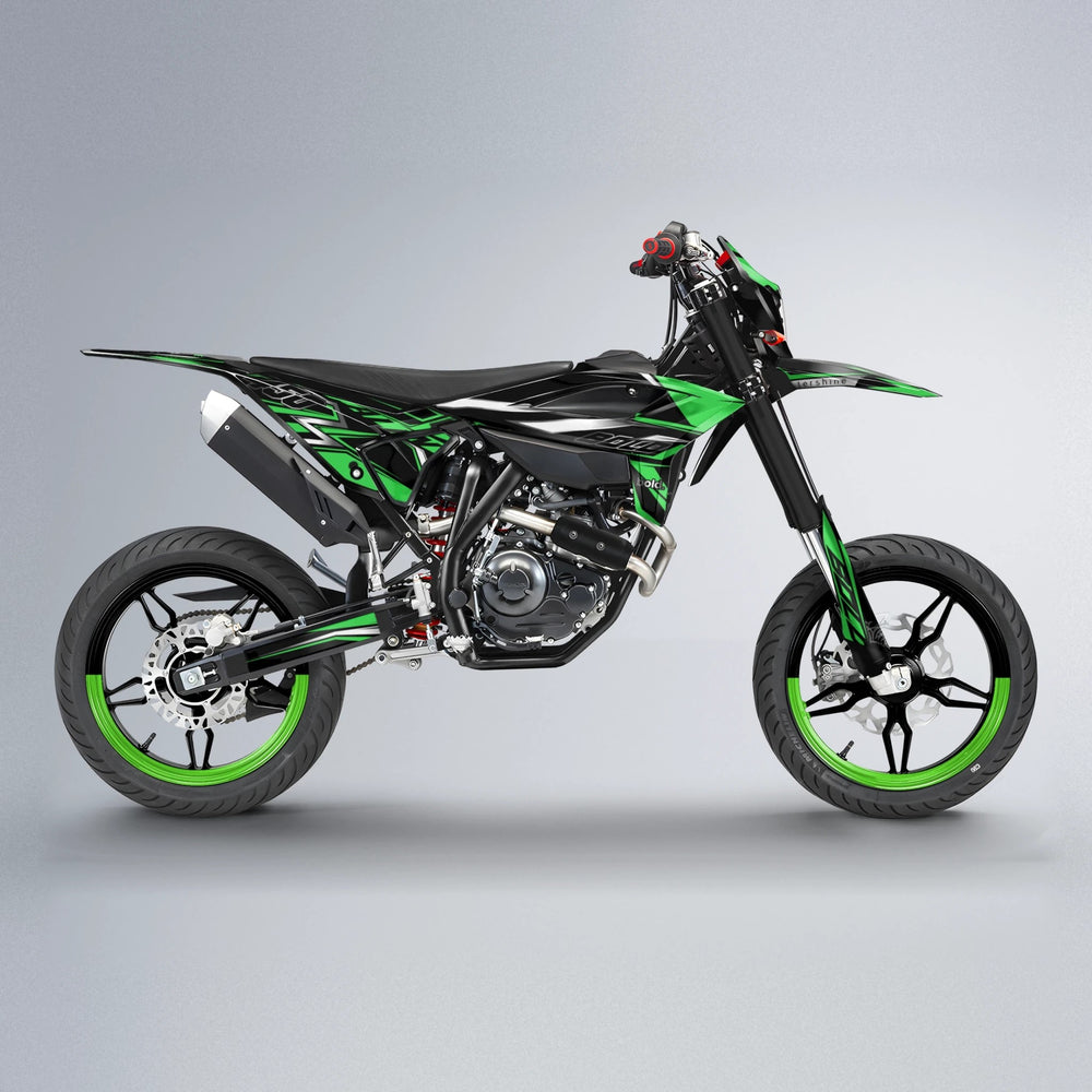 ALIN V2 Beta supermoto graphics kit in Green