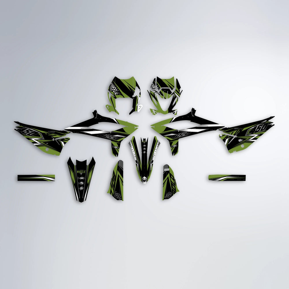 ALIN V2 Beta graphics kit parts layout in Olive