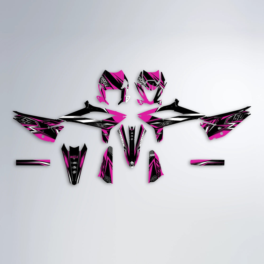 ALIN V2 Beta graphics kit parts layout in Pink