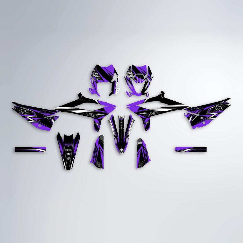 ALIN V2 Beta graphics kit parts layout in Purple