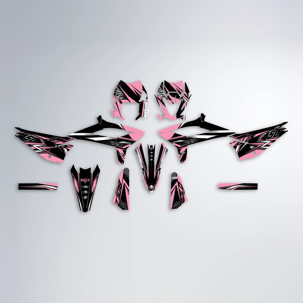 ALIN V2 Beta graphics kit parts layout in Sakura Pink