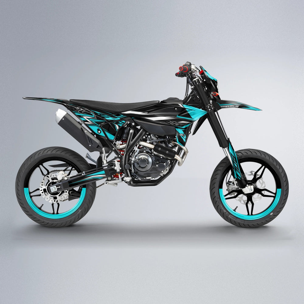 ALIN V2 Beta supermoto graphics kit in Teal