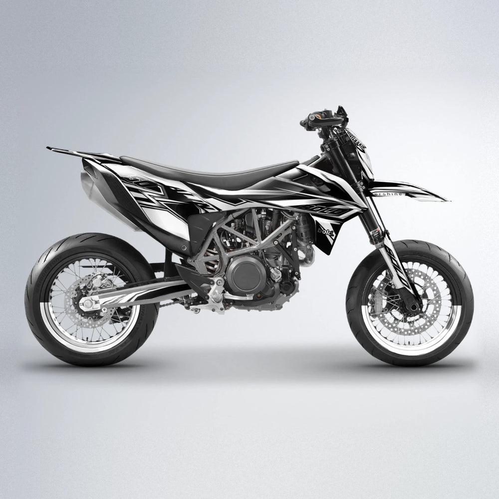 ALIN V2 KTM SMC 690 supermoto graphics kit in White