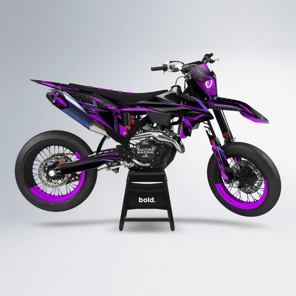 ALIN V2 supermoto graphics kit in Purple