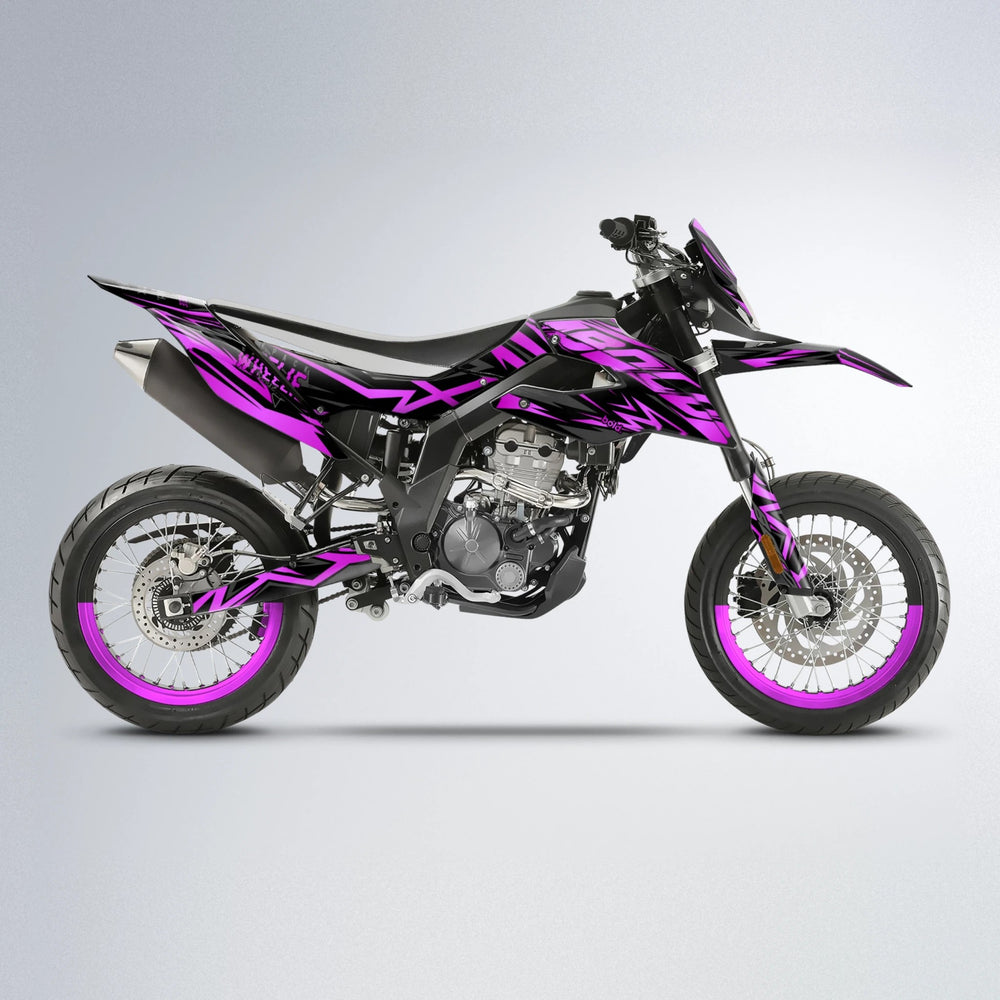 ANXIETY Aprilia SX 125 supermoto graphics kit in Custom Colour