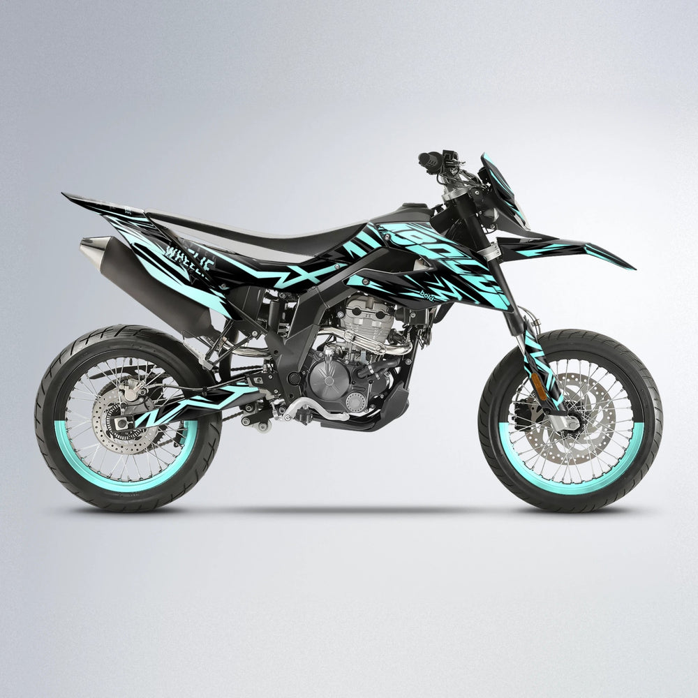 ANXIETY Aprilia SX 125 supermoto graphics kit in Mint