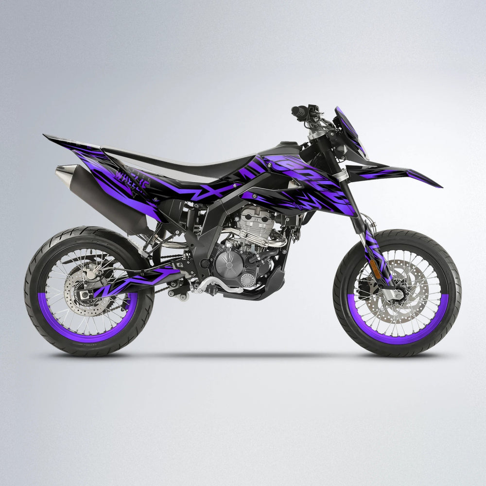 ANXIETY Aprilia SX 125 supermoto graphics kit in Purple