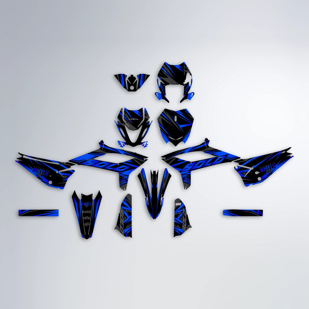 ANXIETY Beta graphics kit parts layout in Blue