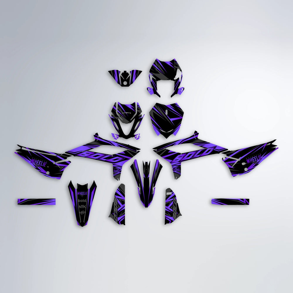ANXIETY Beta graphics kit parts layout in Purple
