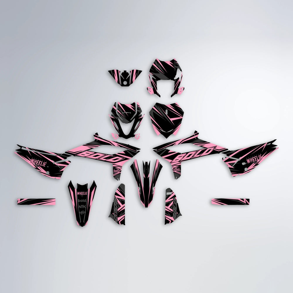 ANXIETY Beta graphics kit parts layout in Sakura Pink