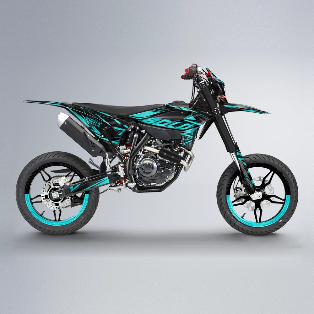 ANXIETY Beta supermoto graphics kit in Teal