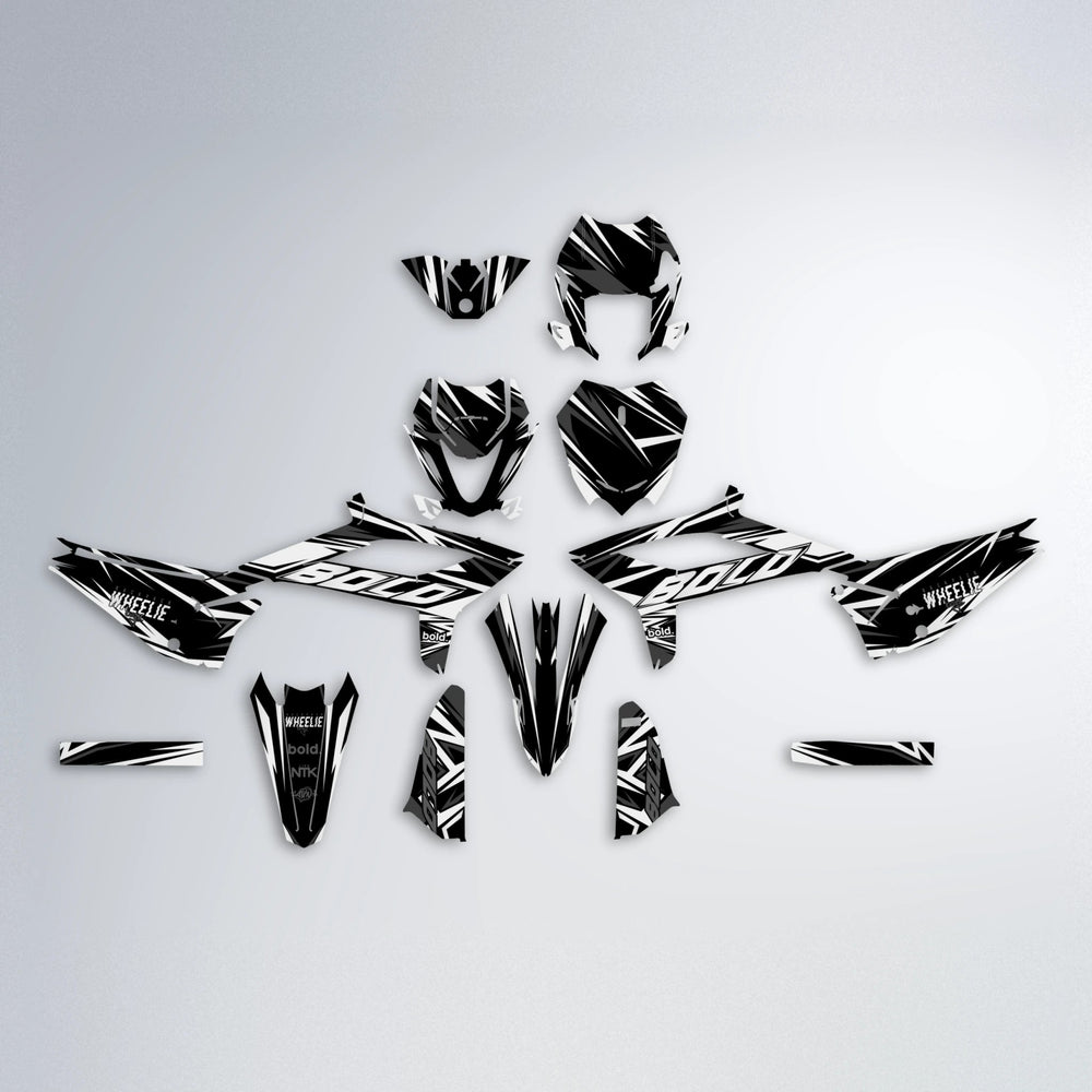ANXIETY Beta graphics kit parts layout in White