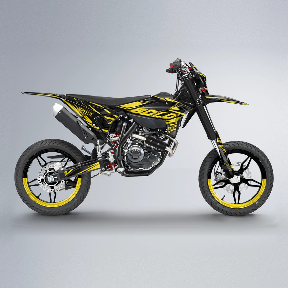 ANXIETY Beta supermoto graphics kit in Yellow