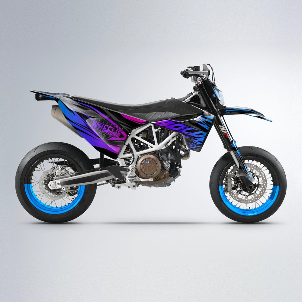 ANXIETY Husqvarna 701 supermoto graphics kit in Blue Purple Fade