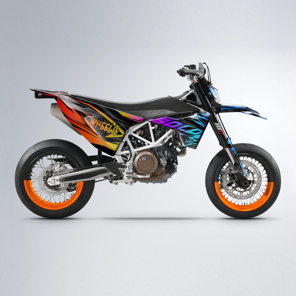 ANXIETY Husqvarna 701 supermoto graphics kit in Sunset Fade