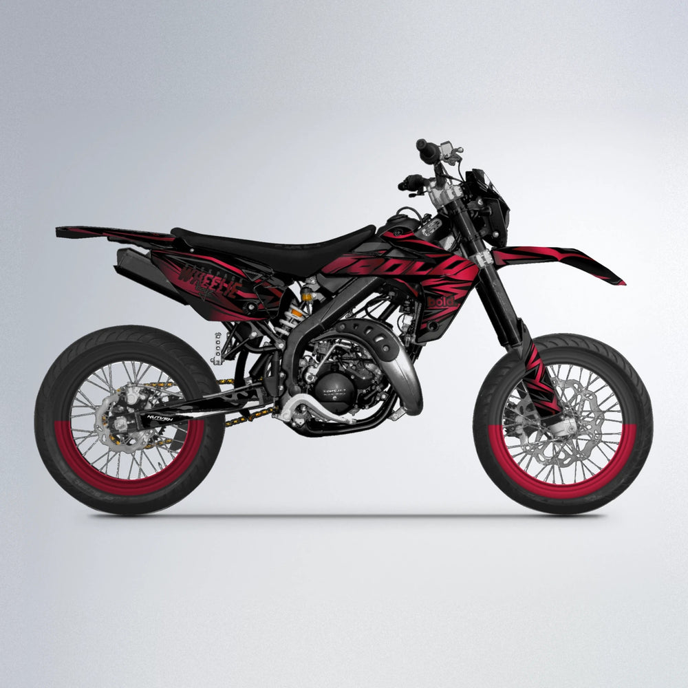 ANXIETY Rieju MRT supermoto graphics kit in Black & Red