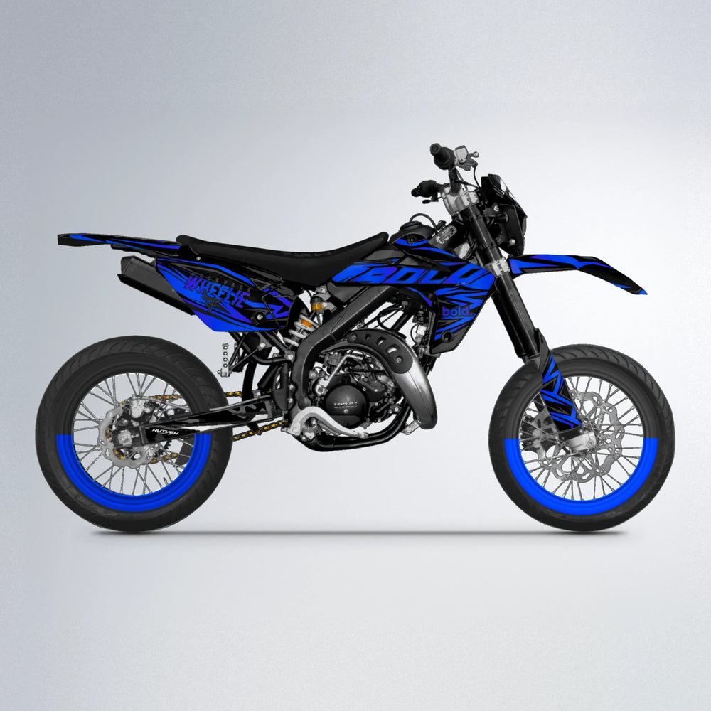 ANXIETY Rieju MRT supermoto graphics kit in Blue