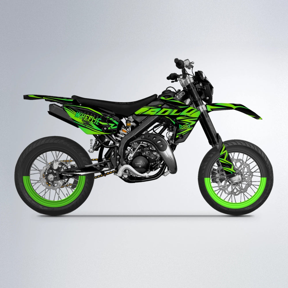 ANXIETY Rieju MRT supermoto graphics kit in Green