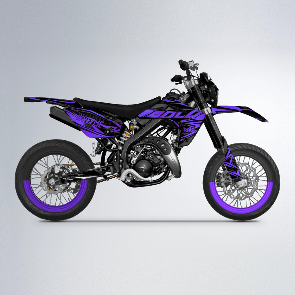 ANXIETY Rieju MRT supermoto graphics kit in Purple